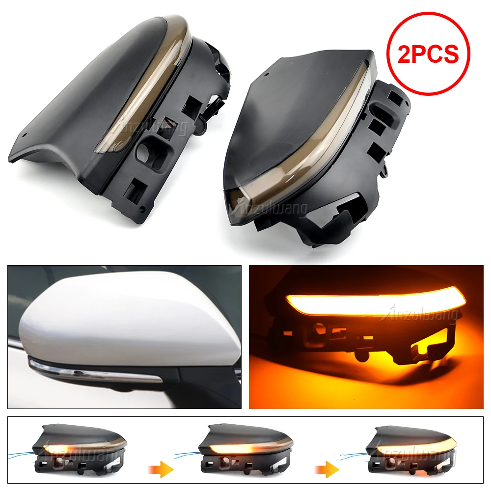 

LED Dynamic Turn Signal Light Indicator With White Puddle Lamp For Toyota Camry XV70 CH-R CHR Prius XW50 PHV 2018 2019 2020