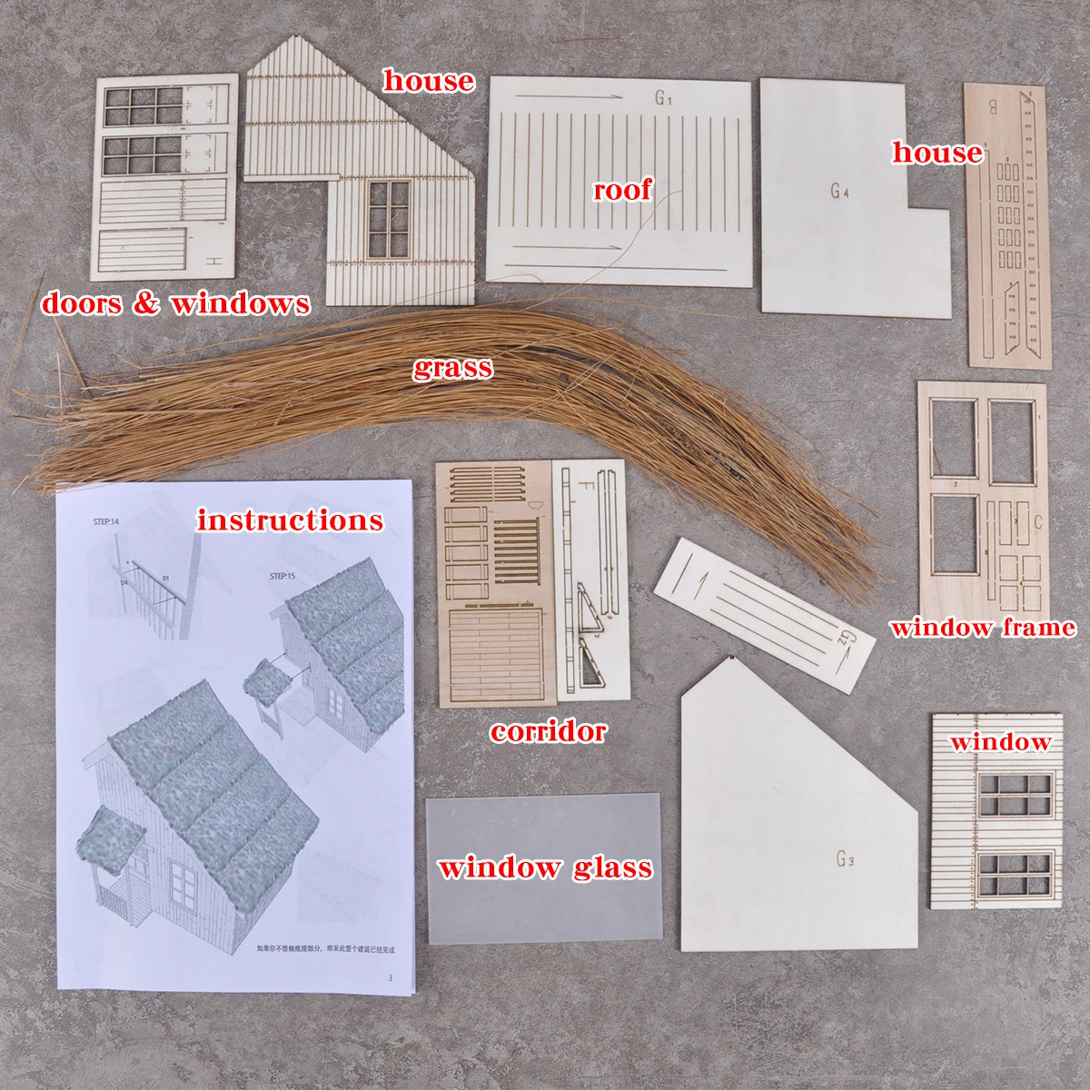 조립식 건축 모형 모래 테이블 건축용 통나무집 목조 주택 시골집 방갈로 디오라마 스케일 모형 키트 1/35