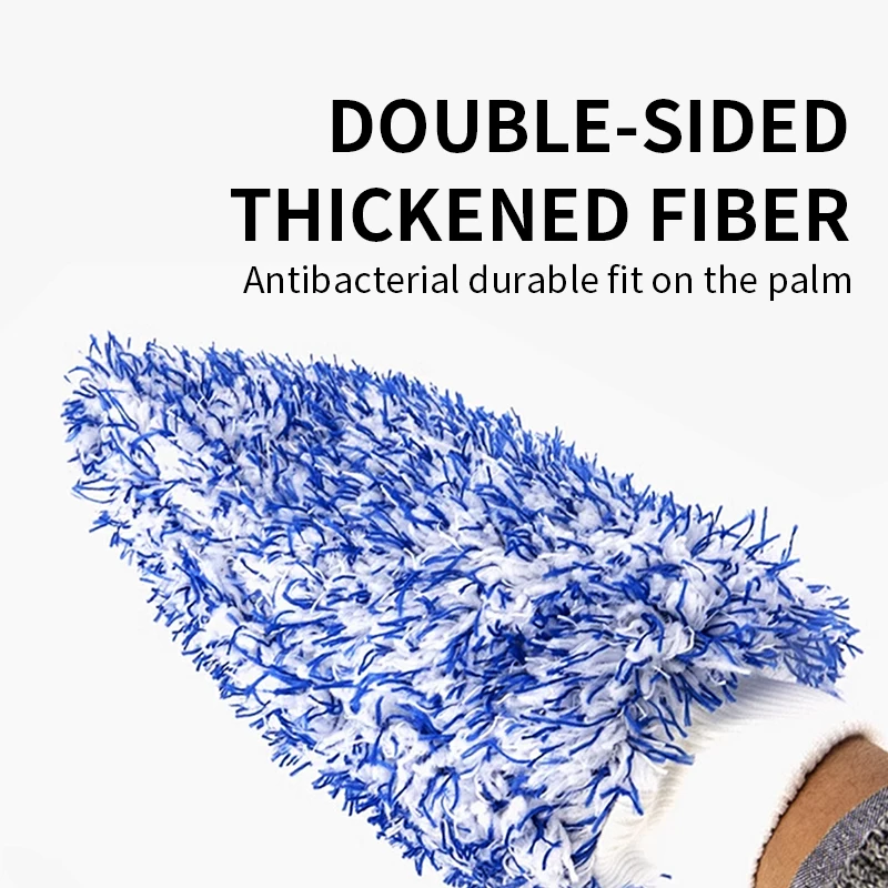 Car Wash Glove Coral Mitt Soft Anti-scratch for Car Wash Multifunction Thick Cleaning Glove Wax Detailing Brush