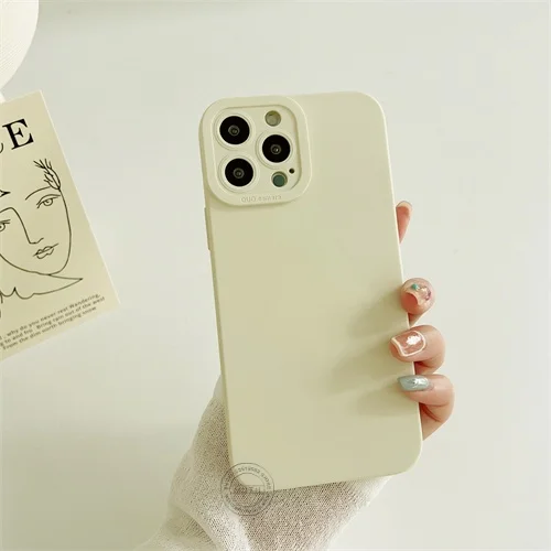 Luxury Shockproof Liquid Silicone Case – Soft Full-Cover Candy Color Protection
