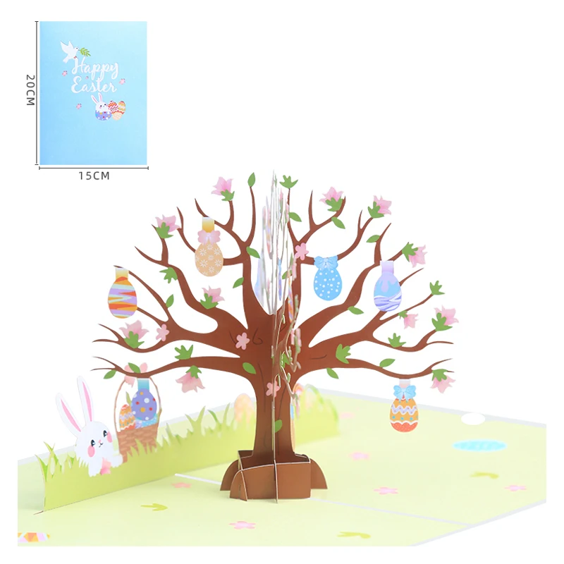 3D Easter Eggs Pop Up Holiday Greeting Card, Laser Cutting, Party Invitation, Bunny, Birthday Gifts, Sympathy Card