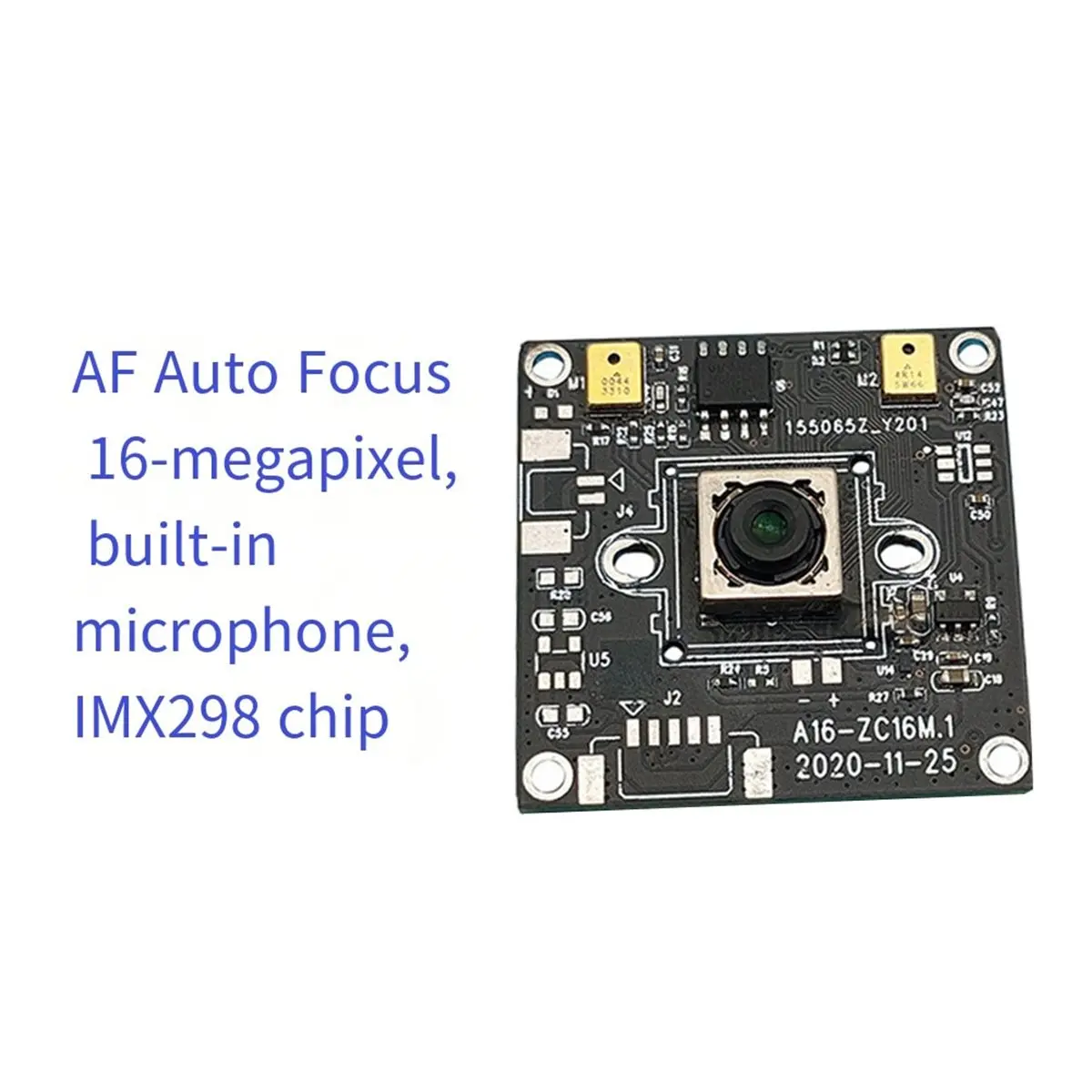 【브릴리언트】IMX298 16MP 카메라 모듈 1/2.8인치 CMOS 센서 4656X3496 DFOV 123 ° 자동 초점 HD USB 출력