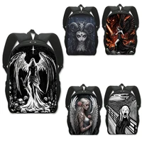 Gothic Black Angel Demon Backpack Punk School Bags for Teens Daypack Women Men Rucksack for Travel Laptop Backpacks Bookbag 1