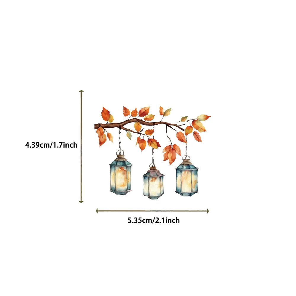 50pcs 아름다운 랜턴 PET 투명 스티커 장식 휴대 전화 냉장고 노트북 이동식 스티커 공예 용품