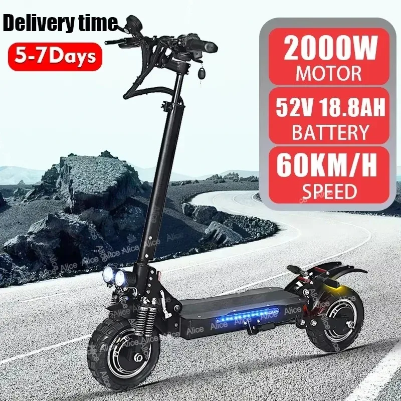 EUX6ElectricScooter2400W48V21Ah10InchDualMotorOffRoadPneumaticTireKickEscooter50-60KM/HEscooter60kmRange-AliExpress18
