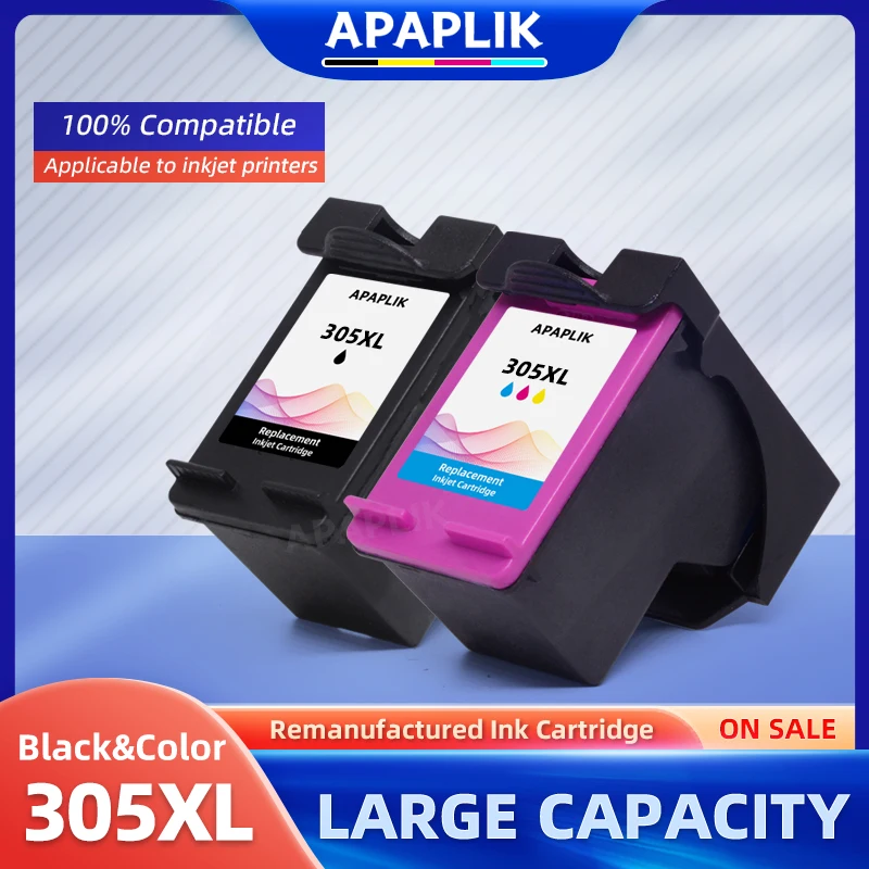 Apaplik Rigenerato Per Cartucce D'Inchiostro Hp 305 Xl Per Hp Deskjet Series 2700 Envy Series 4200 6020 6030 6400 6430