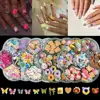 1Box Mixed Cute Simulated Dessert Candy Butterfly Nail Art Decorations 3D Resin Cartoon Cat Fish Bear Nail Charms Supplies 2