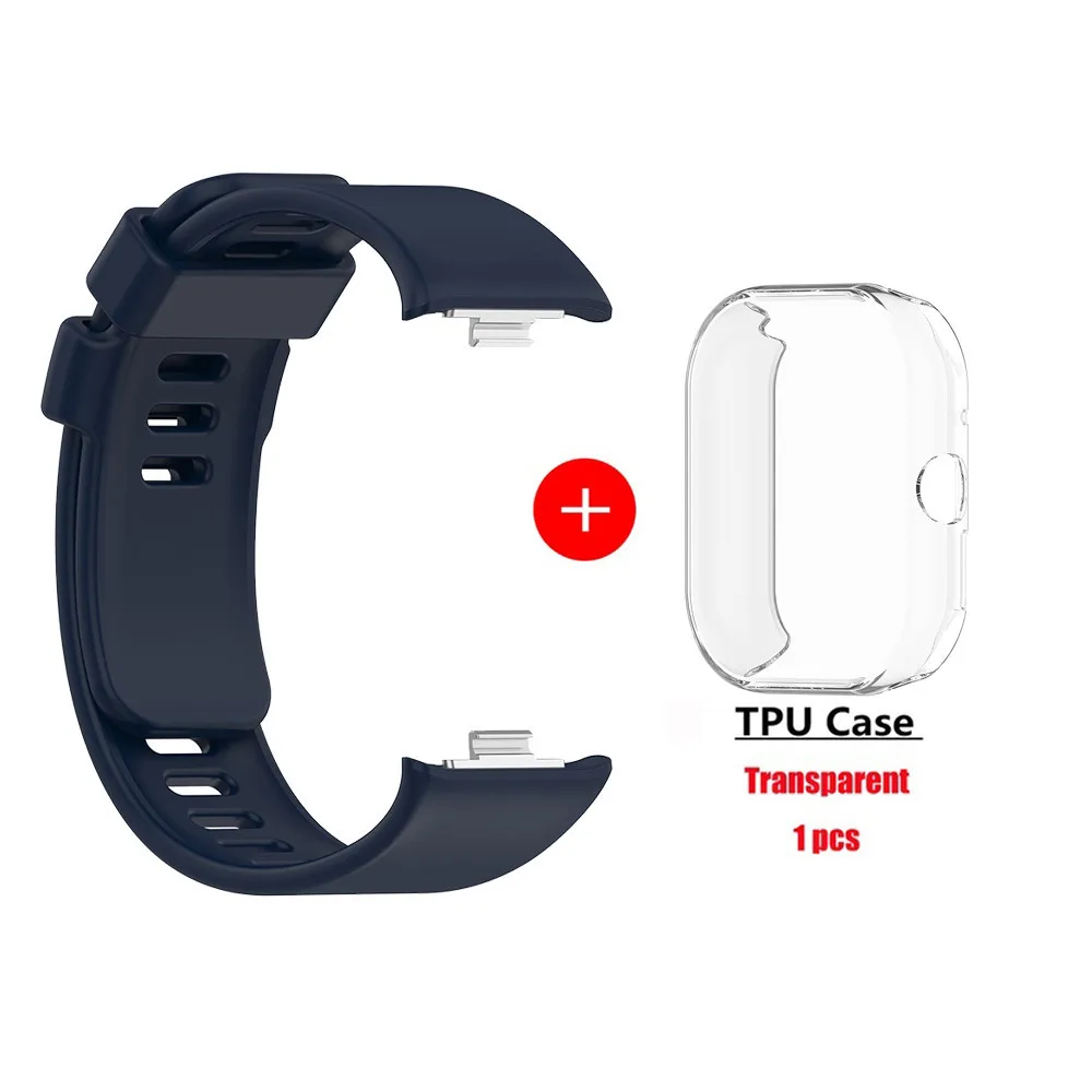 Silicone Strap and Protective Case for Smartwatch with Screen Protector