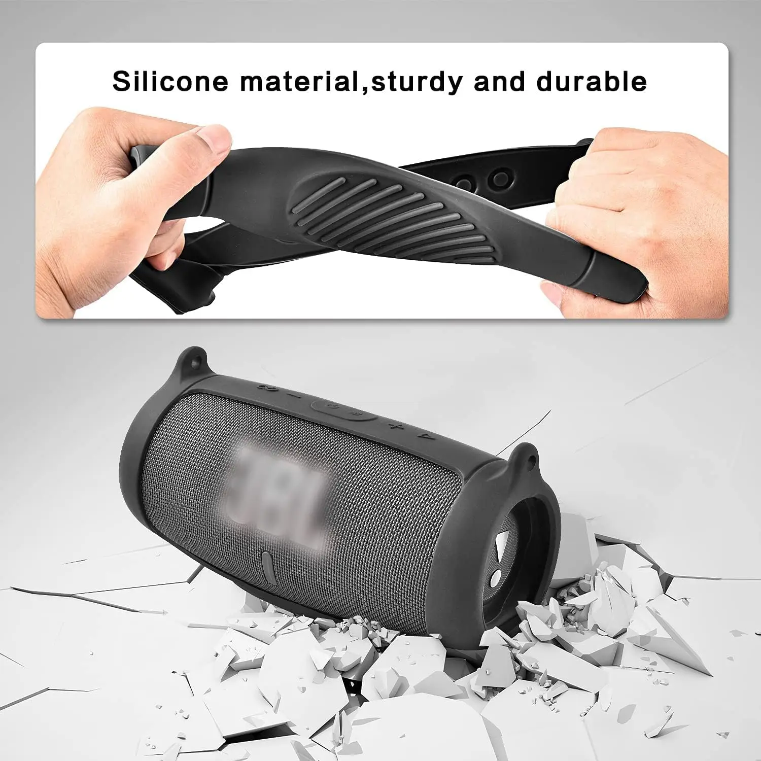 Silicone Waterproof Travel Case for Portable Bluetooth Speaker