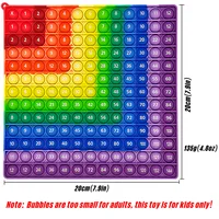 1-12 Multiplication Addition Fidget Pop Toys, Quick Push Game Math Learning Times Educational Toys for Kids Students Classroom 2