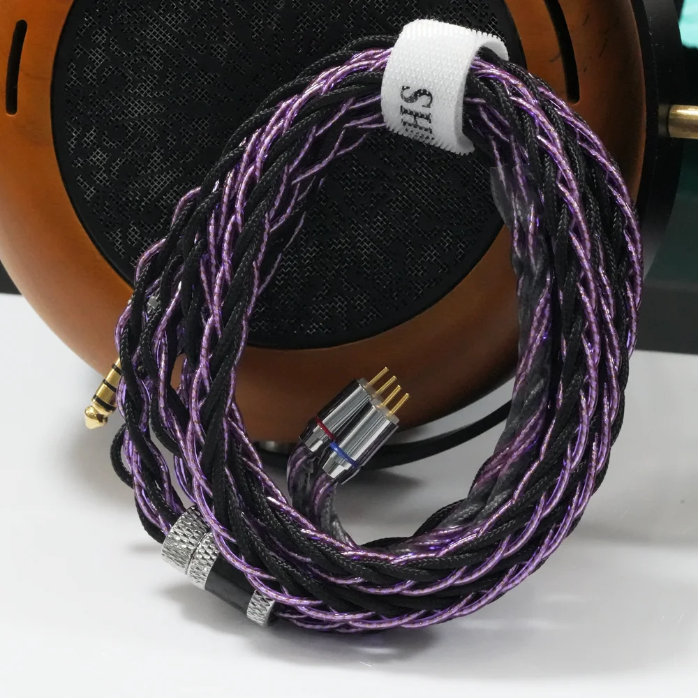 XINHS X20 8-adriges Silberfolie + Guhe Kupfer-Hybrid-Kopfhörer-Upgrade-Kabel 0,78 2-polig/HD650/IE900/KZ-QDC/MMCX, 2,5/3,5/4,4 mm – Detail 10