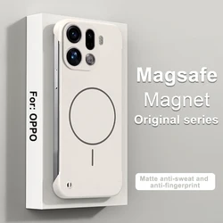 Luxury Ultrathin Shockproof Phone Case with Magnetic Borderless Design for OPPO Find X9 (Milky White)