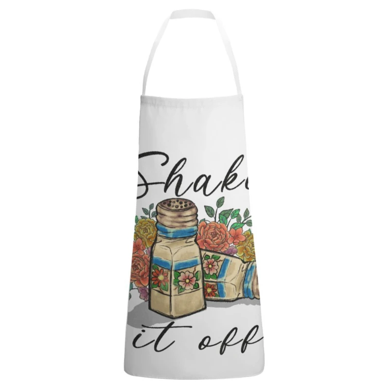 

Vintage Kitchen Shake It Off Printed Kitchen Aprons for Adult Household Bib Fruits Vegetables Cooking Baking Apron Cleaning Tool