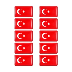 10pcs Epoxy Flag Car Stickers Set (Turkey)