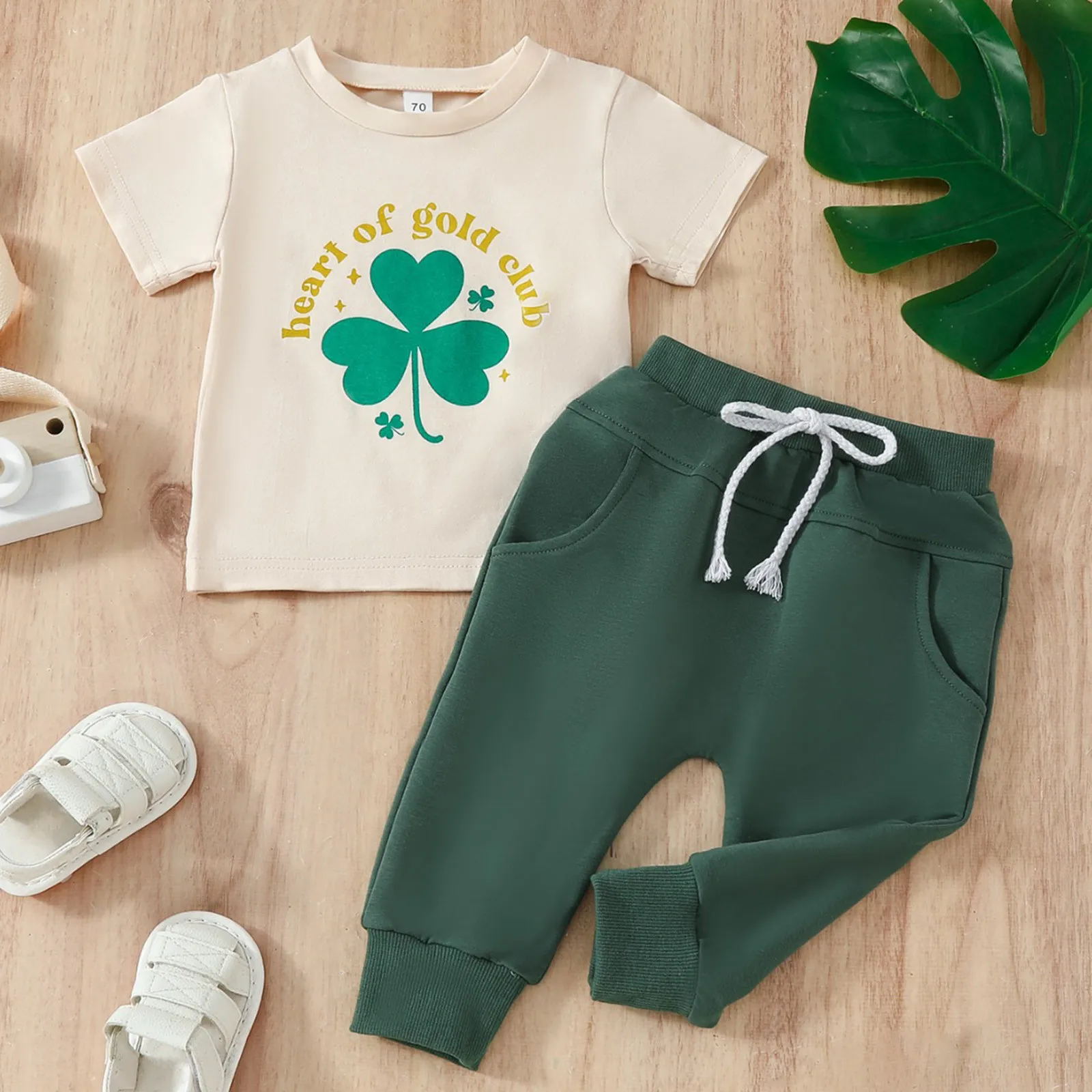 

Baby Spring Clothes Sets for Boys Girls Tops Sweatshirts+Sweatpants Tracksuits Toddler Kids Clothes St. Patrick's Day Outfits