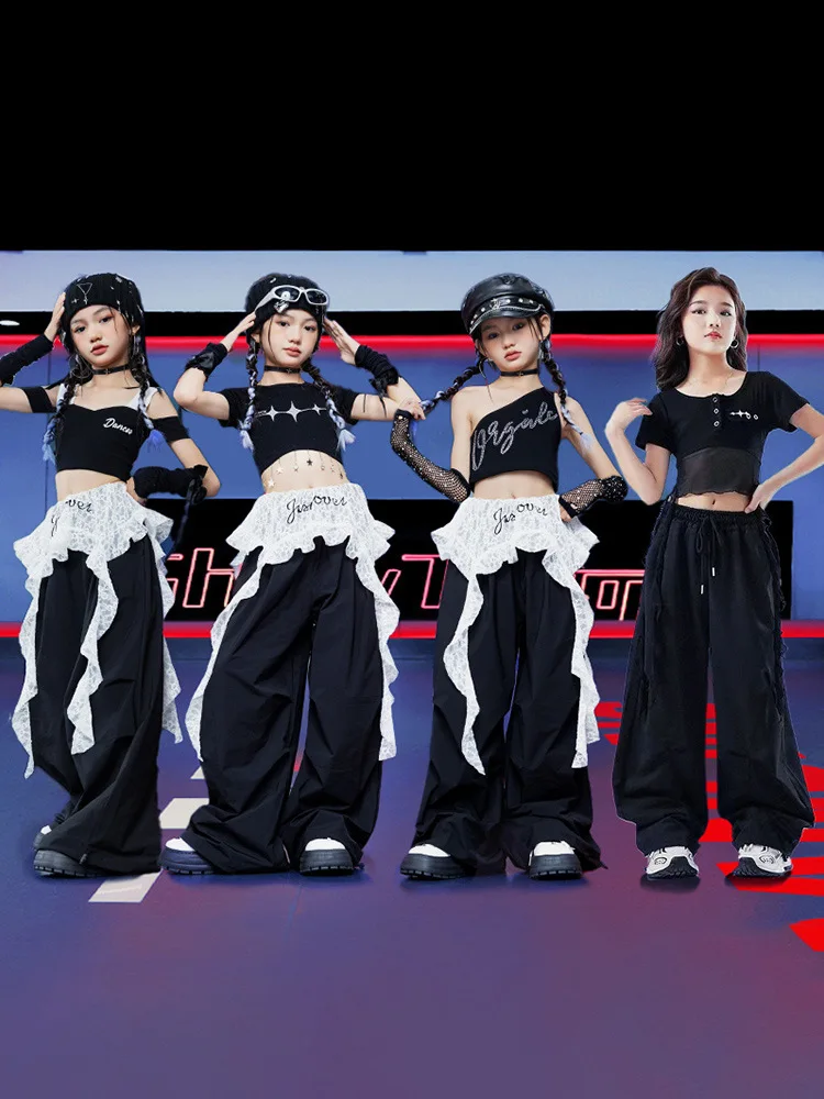 Girls Jazz Dance Outfit Sweet Cool Hip Hop Costume Kids Street
