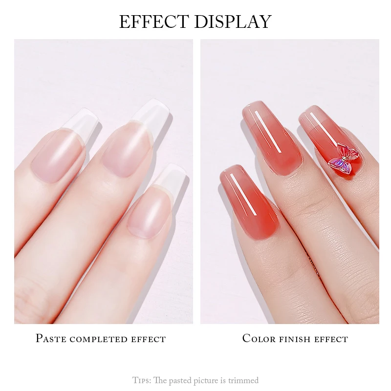 Nailpop Fake Nails Press on Nails Coffin Artificial Nails with Design Full Cover Tips Nail Accessories Tool 120/240pcs