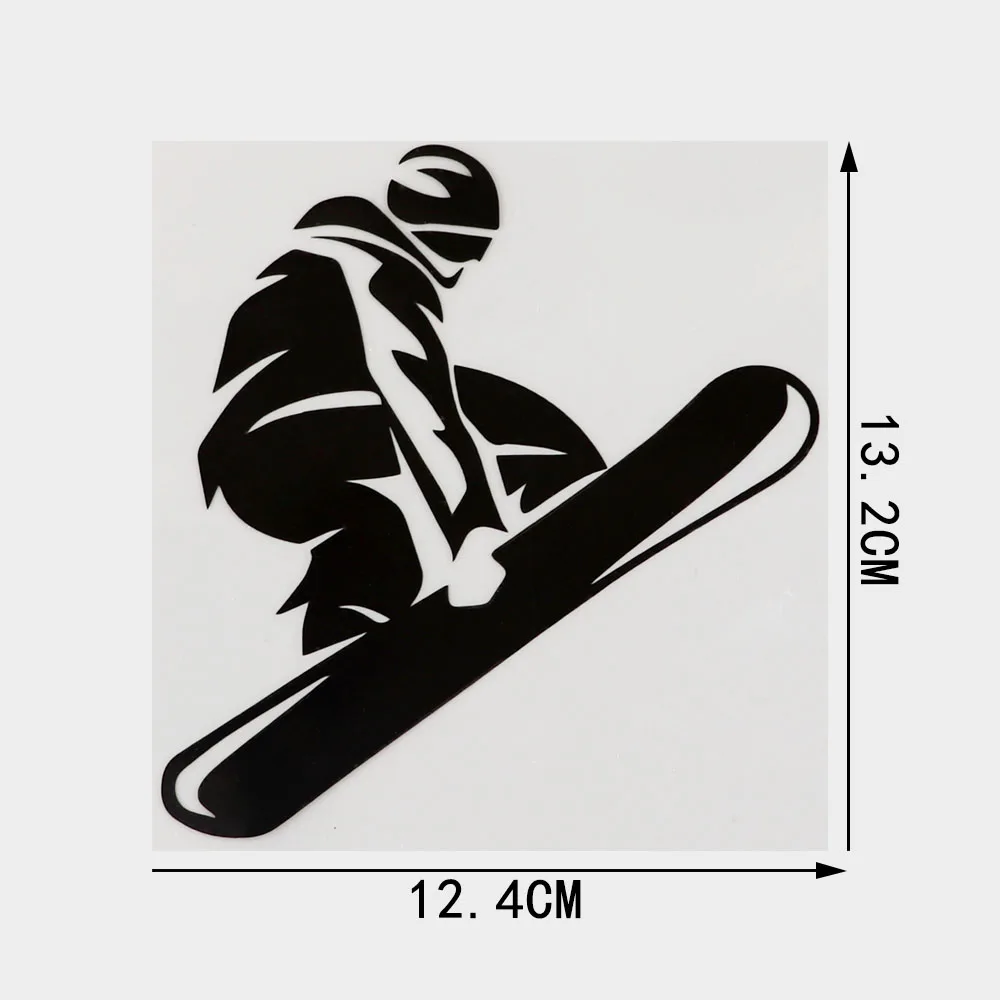 YJZT 12.4CM×13.2CM Cool Snowboard Ski Jumping Decal Vinyl Car Sticker  Black/Silver 8A-1459 - AliExpress