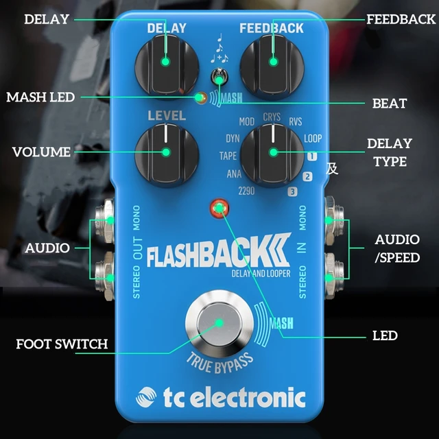 Tc elektronischer Flashback Delay Looper 2 legendäres Delay-Pedal 