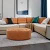 Ascot Ottoman in Full-Grain Pure-Aniline Italian Tanned Leather in Cognac Tan 2