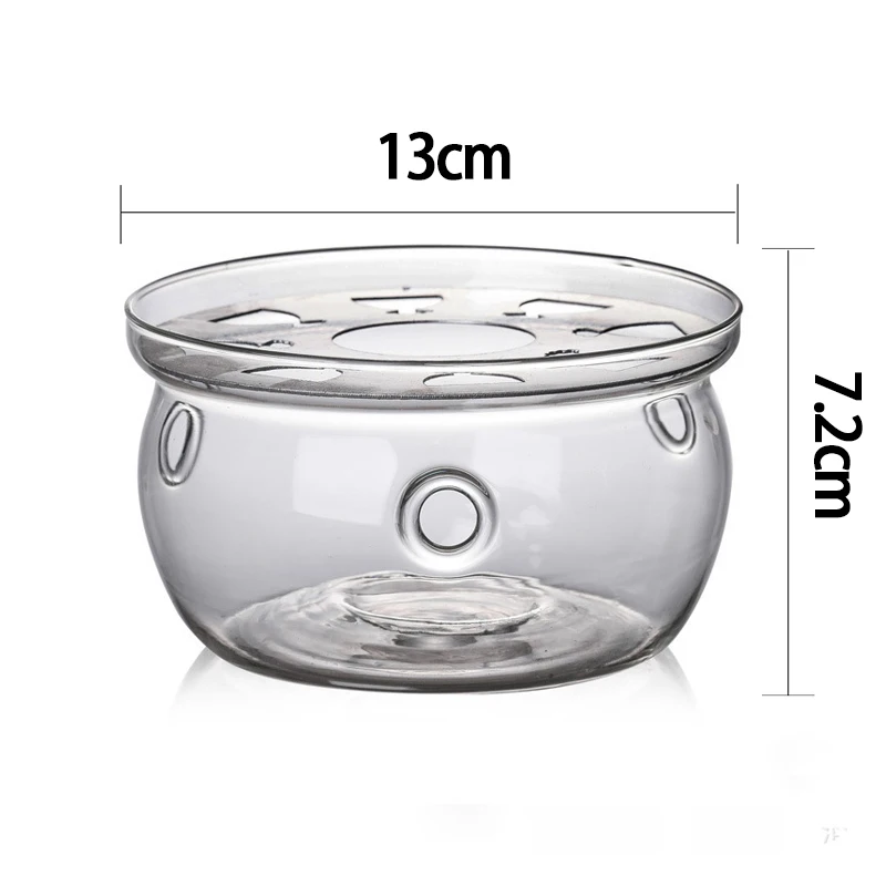 Round Teapot Warmer Ramadan Teapot Heater Base Candle Holder Clear Glass Heat-Resisting Stove teapot warmers