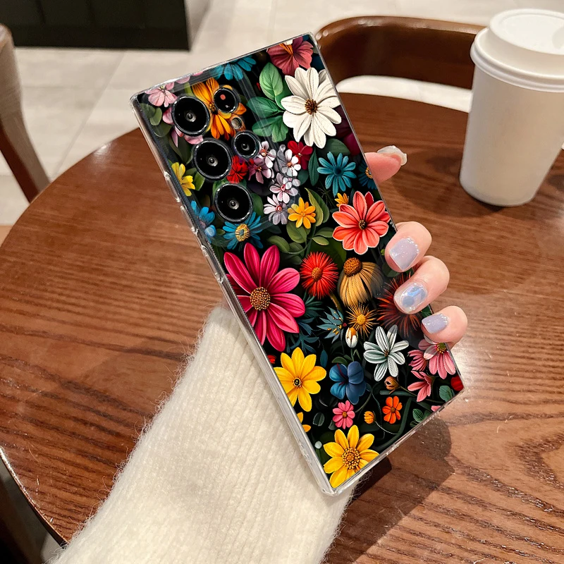 Floral Artistic Soft TPU Phone Case Cover