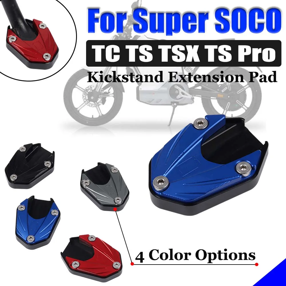 

Motorcycle Kickstand Foot Side Stand Extension Pad Support Plate Enlarge For Super SOCO TC TS Lite Pro 1200R S TSX Accessories