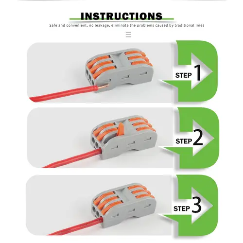 5PCS Fast Wire Connector Push-in Electrical Terminal Block Universal Splicing Wiring Cable Connectors For Cable Connection SPL ﻿ - Image 5