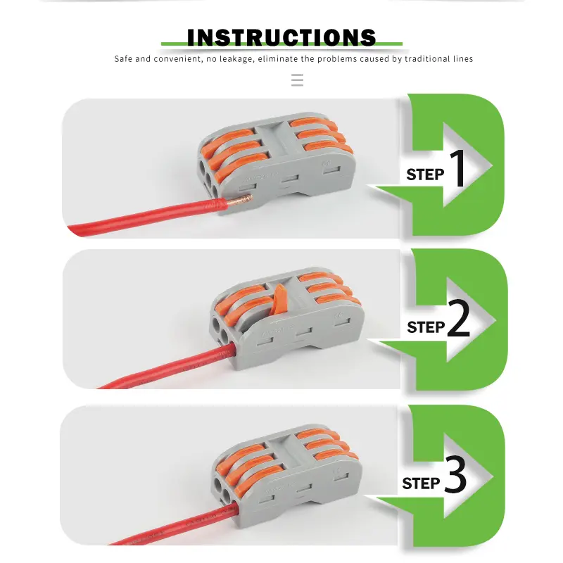 5PCS Fast Wire Connector Push-in Electrical Terminal Block Universal Splicing Wiring Cable Connectors For Cable Connection SPL ﻿ - Image 5
