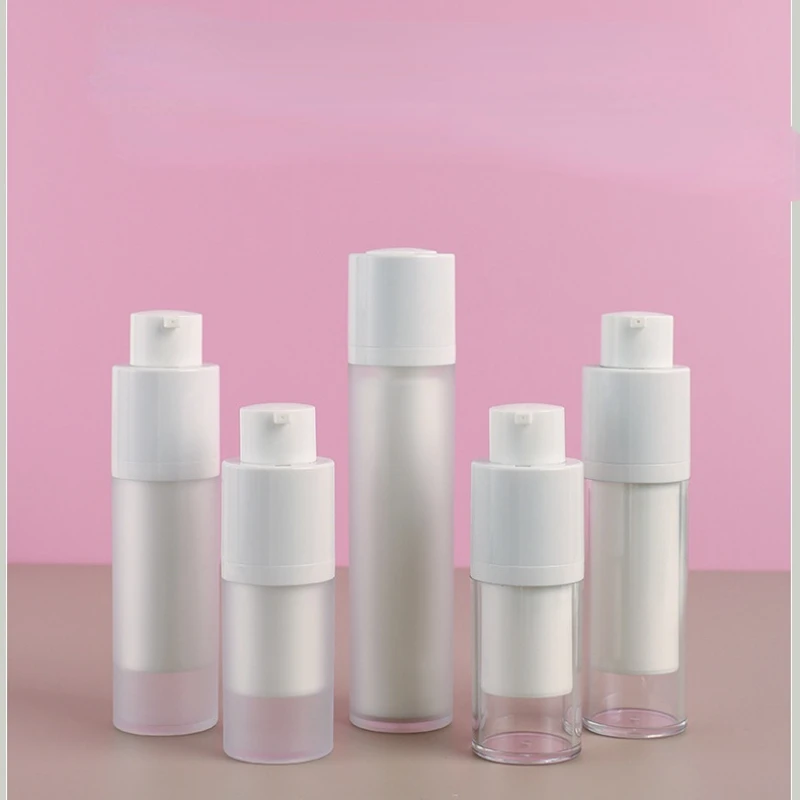 15/30/50ML Empty Vacuum Pump Bottles Refillable AS Plastic Lotion SubBottling Facial Cream