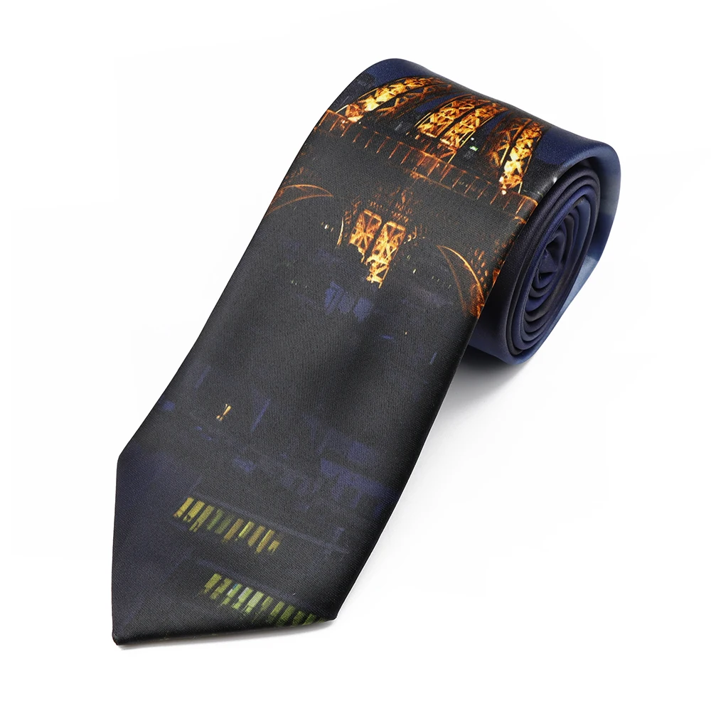 Men's Smooth Soft Polyester 8cm Tie Vintage Cute Giraffe Cat Vegetable Reindeer Pattern Printed Wedding Party Accessory Gift