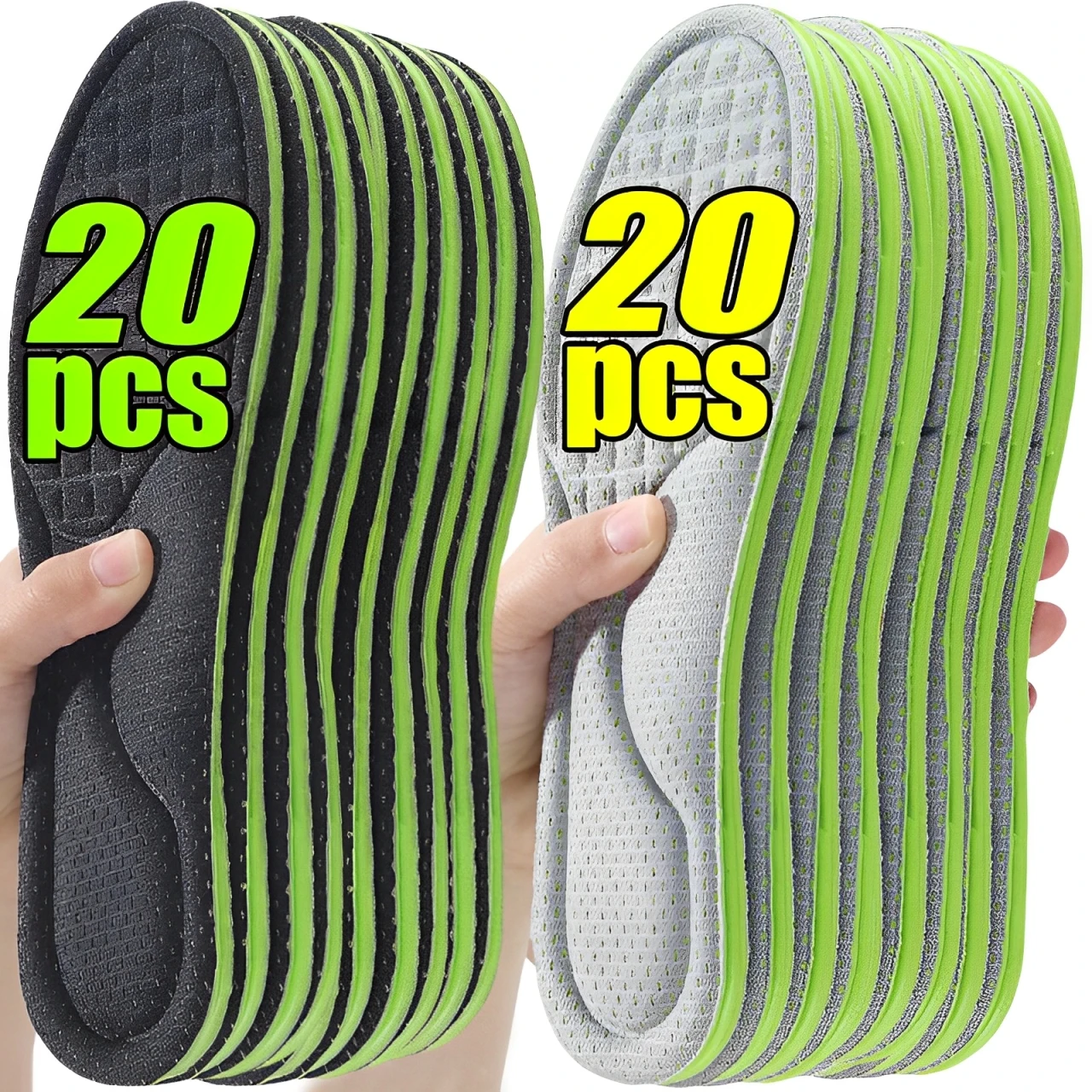 Soft Memory Foam Orthopedic Insoles Deodorizing Insole for Shoes Sports Absorbs Sweat Antibacterial 2/20pcs Shoe Accessories orthopedic insoles