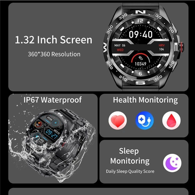 Foxbox ð Ʈ ġ  Smartwatch 2022   ƮϽ ð ο Ͻ AMOLED HD ũ