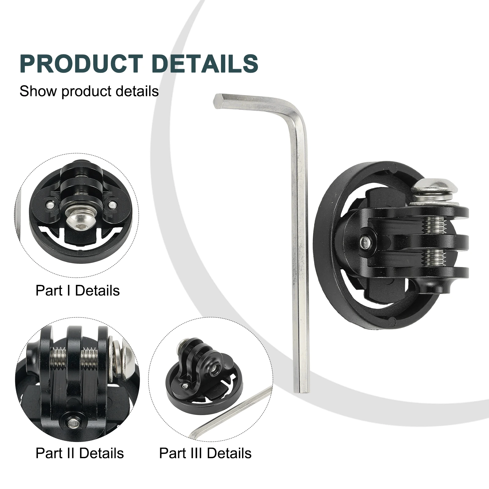 

Bike Black Computer Camera Mount ABS+Aluminum Alloy For-GoPro For Garmin Varia Bike Computer Holder Cycling Accessories Parts