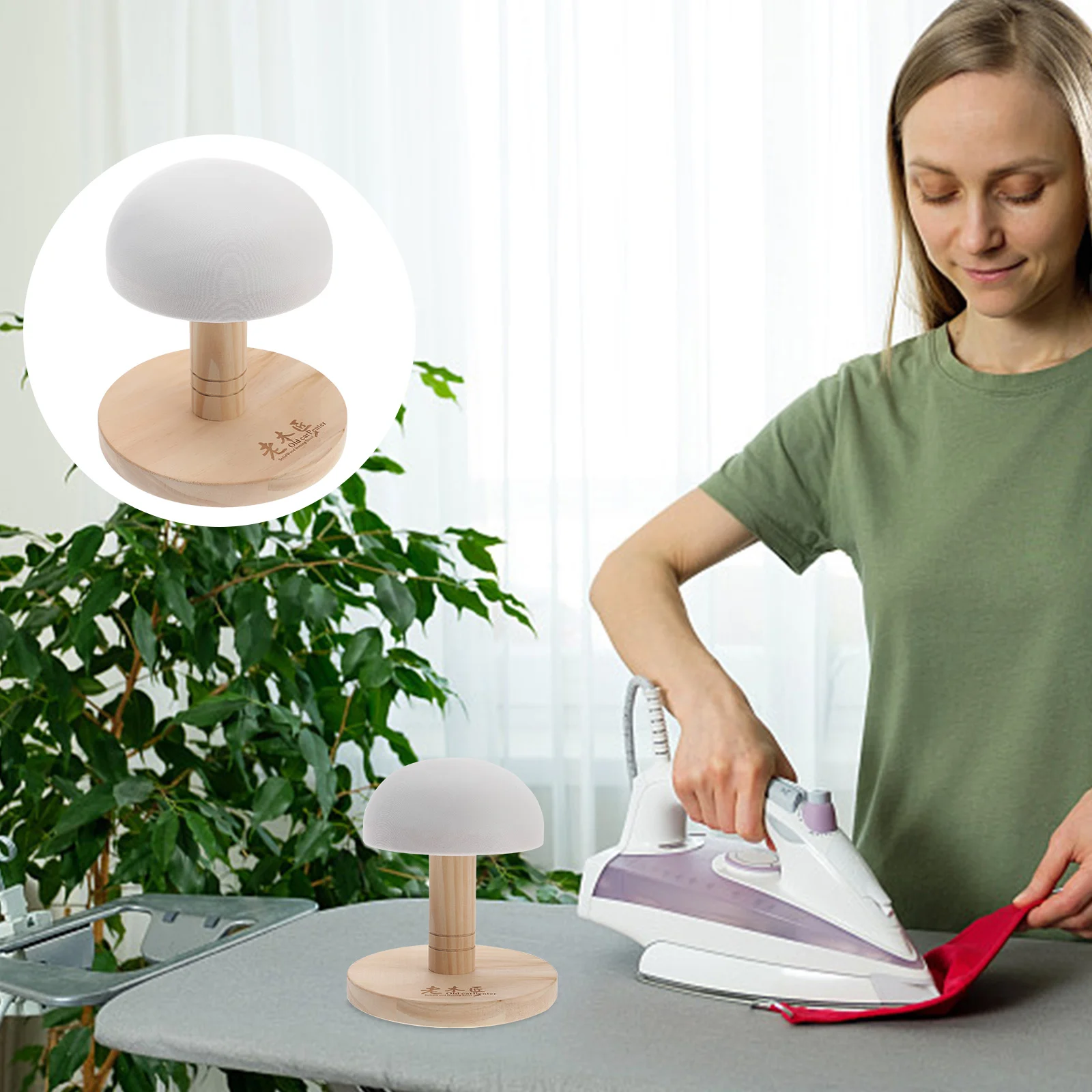 Compact Wooden Ironing Board Non Slip Bottom Clothes Pad Home Supplies Sleeve Board Sturdy Bracket Hot Plate Tools Table