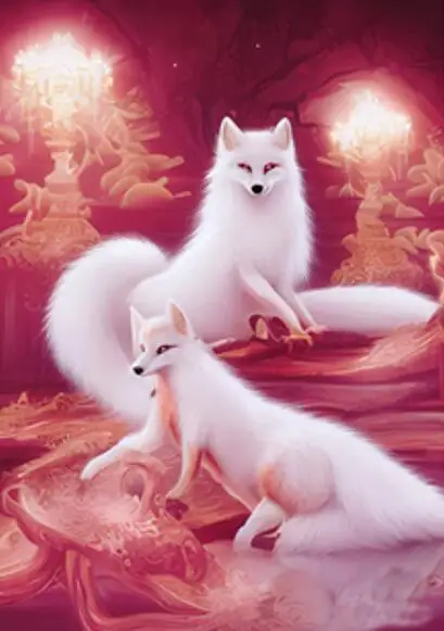 Cute White Fox Diamond Painting – All Diamond Painting
