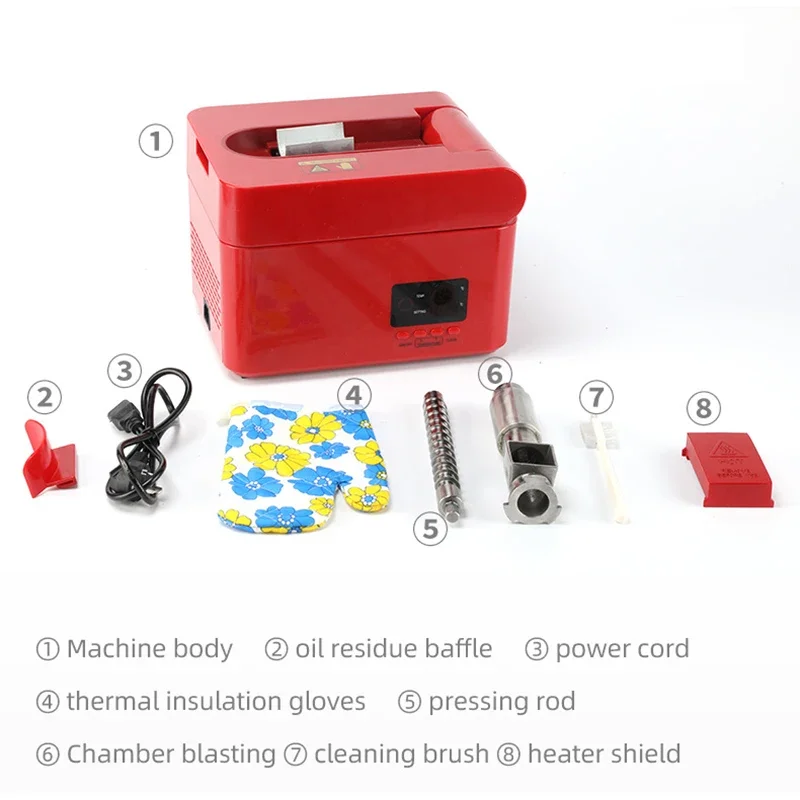 RG-108 English Version Oil Presser Peanut Soy Bean Seed Oil Extraction Machine 220V/110V Low Temperature Press Machine