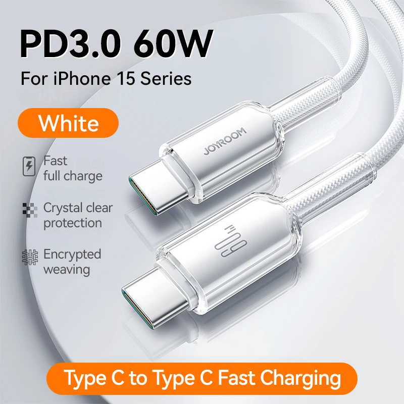 كابل USB C من نوع joiroom ، سلك شاحن هاتف خلوي محم...