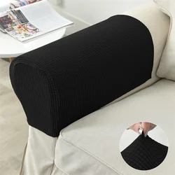 Set of 2 Stretch Sofa Arm Covers - Polar Fleece Anti - Dirt Furniture Protectors in Solid Color - 2pcs armrest cover (A9 sofa arm cover)