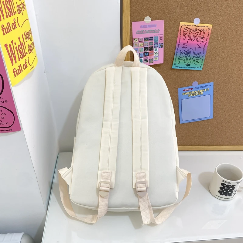 New Women Laptop Shoelace Kawaii School Bag Lady Pink College Backpack Female Cute Student Bag Girl Travel Book Backpack Fashion