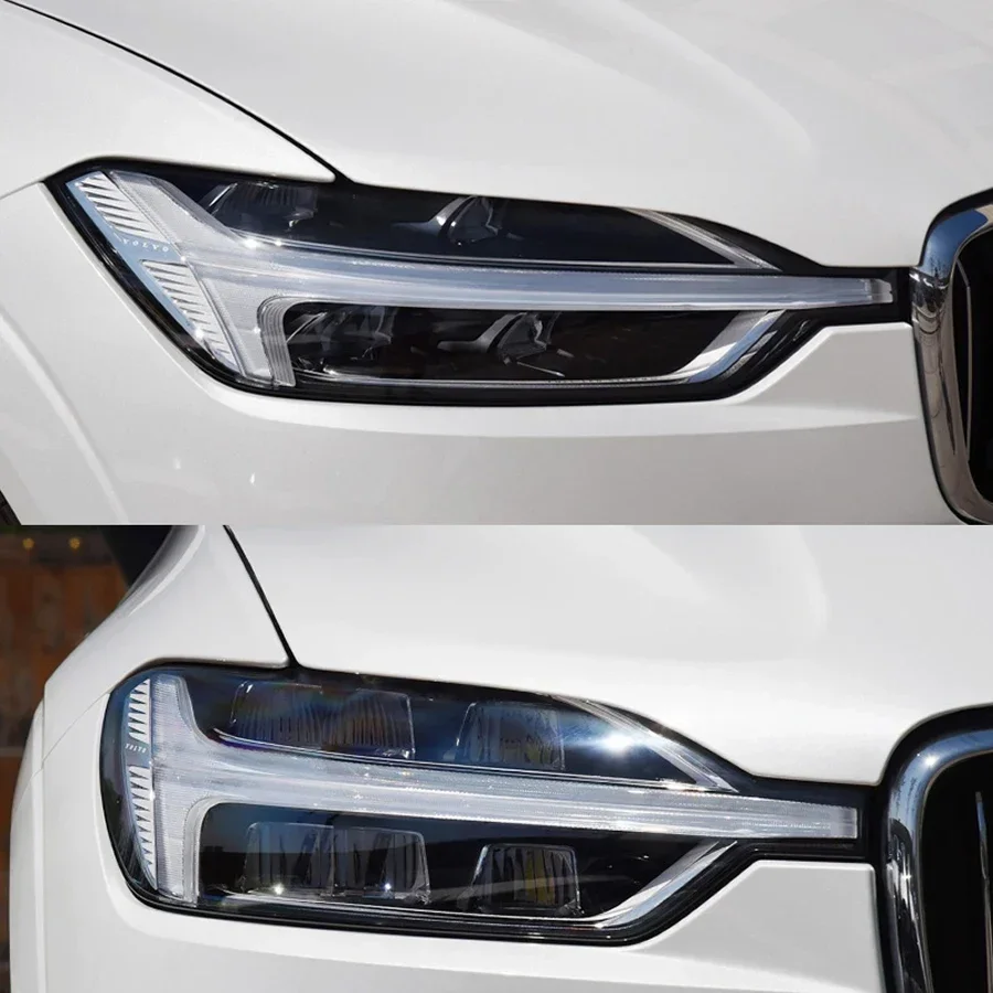 

Прозрачный Абажур для Volvo XC60, налобный фонарь, налобный козырек, налобный козырек для фары из оргстекла, 2018, 2019, 2020, 2021