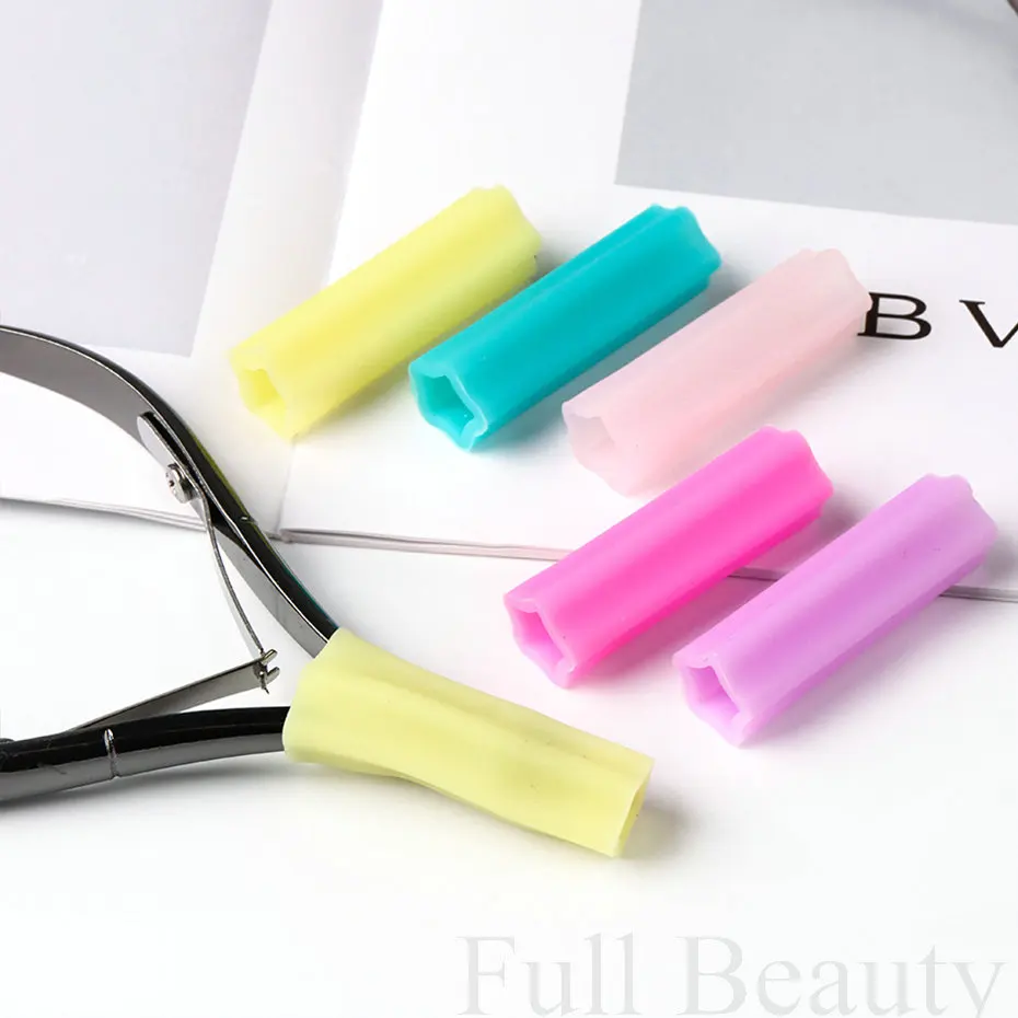 Description Picture 6 of item2/5Pcs Nail Nipper Cover Protective Sleeve For Cuticle Scissors Nail Dead Skin Tweezers Silicone Cap Pedicure Manicure Tools