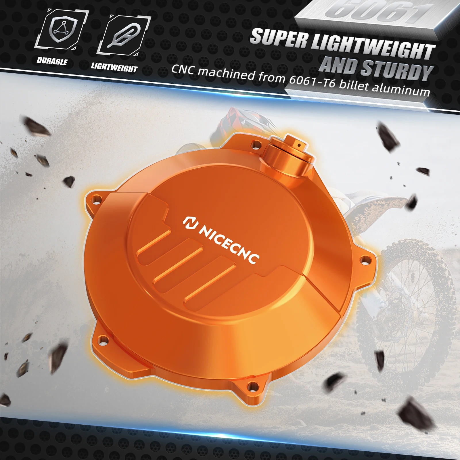 NICECNC Verstärkte Kupplungsabdeckung für KTM EXC 300 XCW 300 EXC 250 2024-2025 SXF 450 XCF 250 SX 250 XC300 SX300 SMR 450 2023-2025 – Detail 6