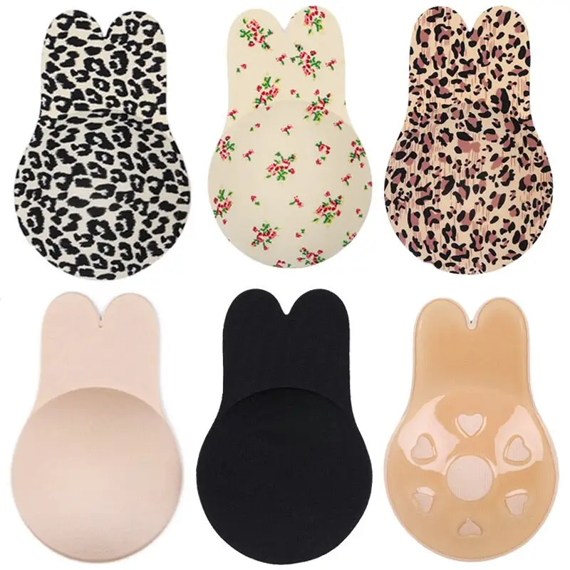 

Breathable Chest Stickers Lift Nipple Invisible Nipple Leopard Rabbit Ear Chest Stickers