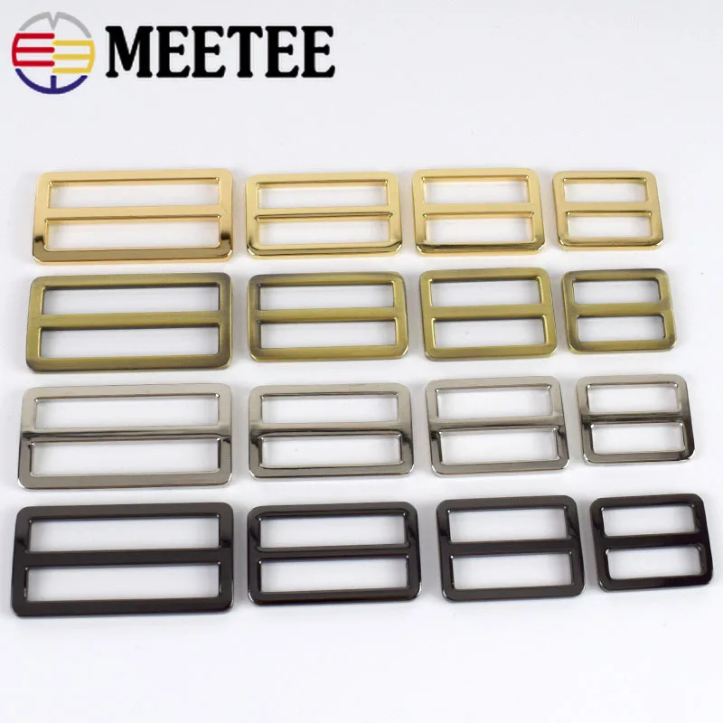 

20Pcs 12-50mm Metal Tri-Glide Adjust Buckles Bag Webbing Slider Hook Straps Buckle DIY Clothes Belt Clasp Ring Sew Accessories
