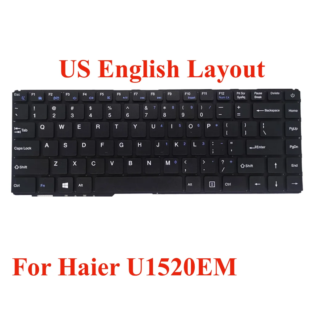 Eua Inglês Teclado para Haier U1520em Eua Layout Notebook Teclados Peças de Substituição do Portátil Novo