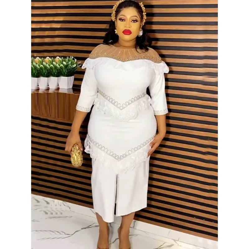 

African Dresses for Women Plus Size Lady Africa Clothes Dashiki Ankara Outfits Gown Kaftan Muslim Wedding Party Long Maxi Dress