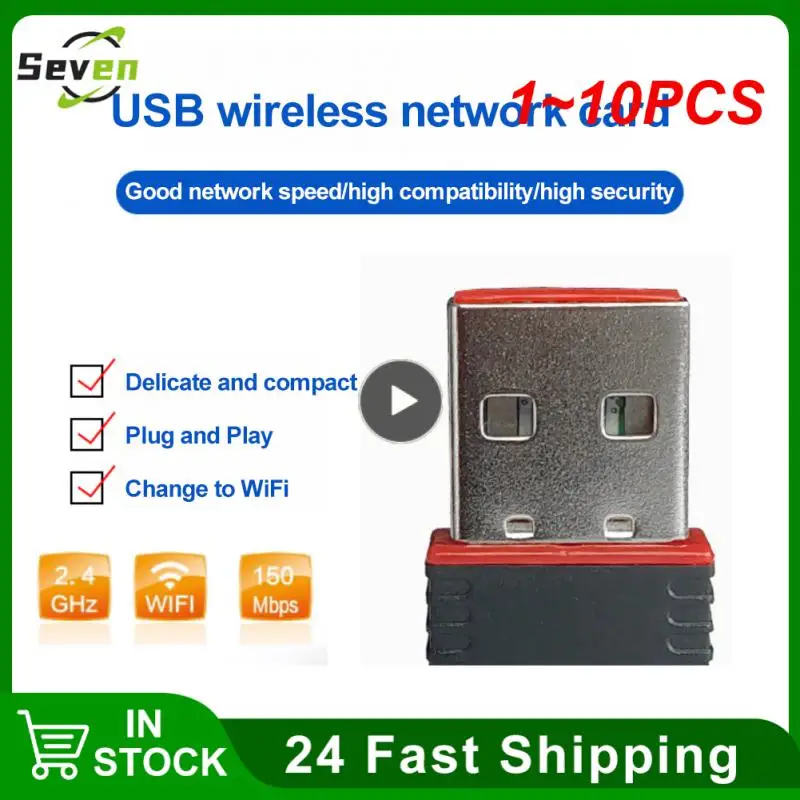

1~10PCS 150M Mini USB WiFi Dongle 802.11 B/G/N Wireless Network Adapter USB2.0 Wifi Receiver for Laptop PC
