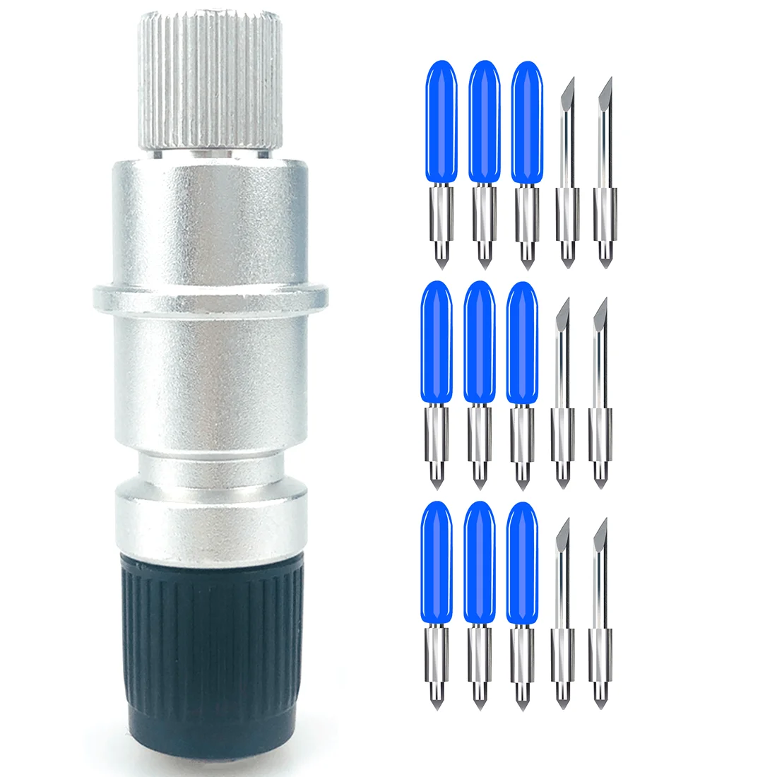 

CB15 Deep Point 15pcs 60 Degree Plotter Blade Vinyl Cutter For Graphtec Silhouette Cameo 1/2/3 Portrait 1/2 +1pc Blade Holder