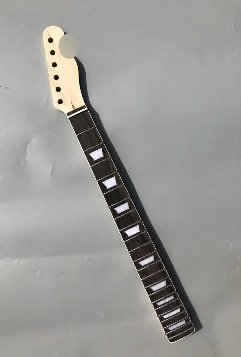 

Yinfente Гриф для гитары из клена, 22 лада, 25,5 дюйма, Fretboard из розового дерева, трапециевидная инкрустация, болт на пятке с задней полосой, боковые точки без отделки